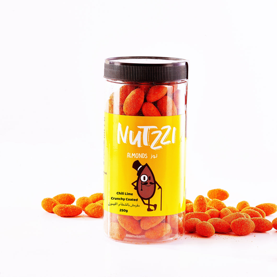 Nutzzi Chilli Lime Crunchy Coated Almonds - لوز مغطاة بالشطة و الليمون